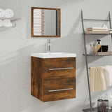 Bathroom Cabinet With Mirror 41X38.5X48 Cm Engineered Wood