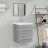 Bathroom Cabinet With Mirror 41X38.5X48 Cm Engineered Wood