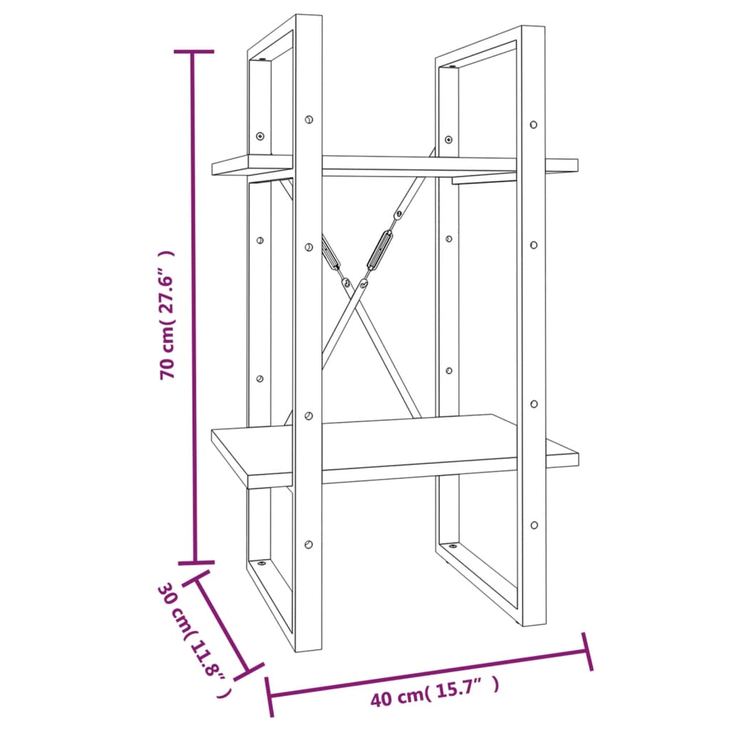 2-Tier Book Cabinet 40X30X