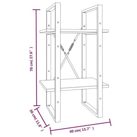 2-Tier Book Cabinet 40X30X