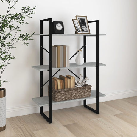 3-Tier Book Cabinet 80X30X Solid Pine