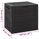 Garden Storage Box Brown 58.5x46x55 cm Polypropylene