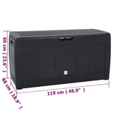 Garden Storage Box 119X48X60 Cm Polypropylene