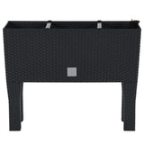 Raised Garden Bed Anthracite 60X25X46 Cm Pp Rattan