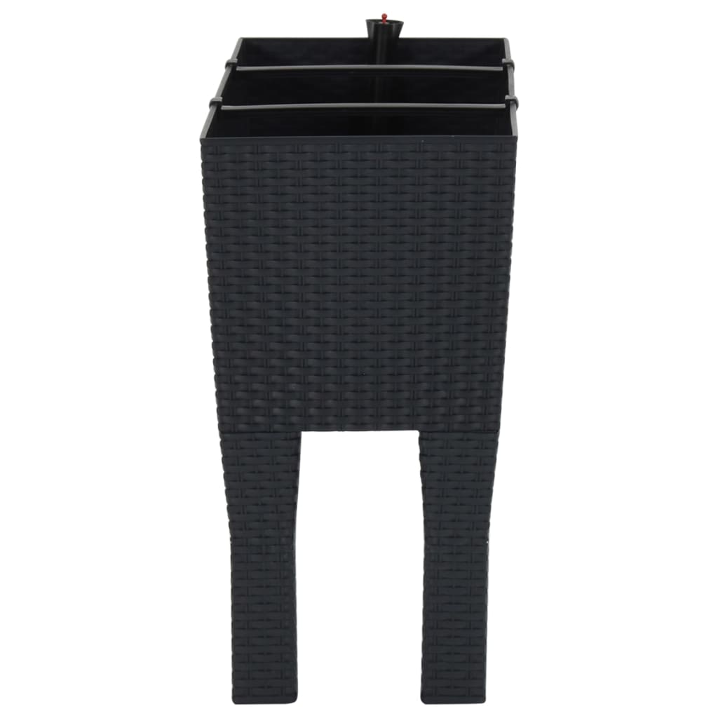 Raised Garden Bed Anthracite 60X25X46 Cm Pp Rattan