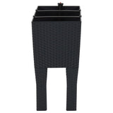 Raised Garden Bed Anthracite 60X25X46 Cm Pp Rattan