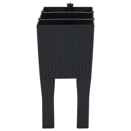 Raised Garden Bed Anthracite 60X25X46 Cm Pp Rattan