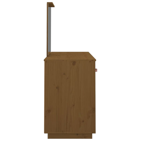 Dressing Table Set With A Mirror Solid Wood Pine
