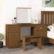 Dressing Table Set With A Mirror Solid Wood Pine
