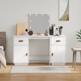 Dressing Table Set With Led Solid Wood Pine
