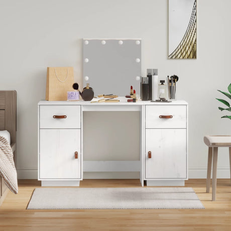 Dressing Table Set With Led Solid Wood Pine
