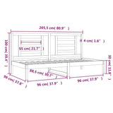 Day Bed Without Mattress Solid Wood Pine