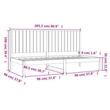 Day Bed Without Mattress 90X200 Cm Solid Wood Pine