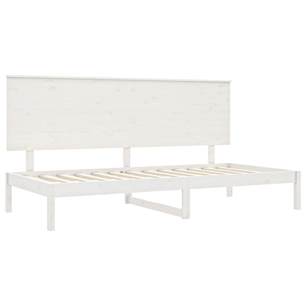 Day Bed without Mattress White 90x200 cm Solid Wood Pine