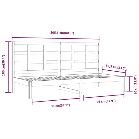 Day Bed Without Mattress Solid Wood Pine