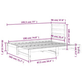 Pull-Out Day Bed Without Mattress 2X(90X190) Cm
