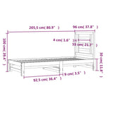 Pull-Out Day Bed Without Mattress 2X(90X200) Cm