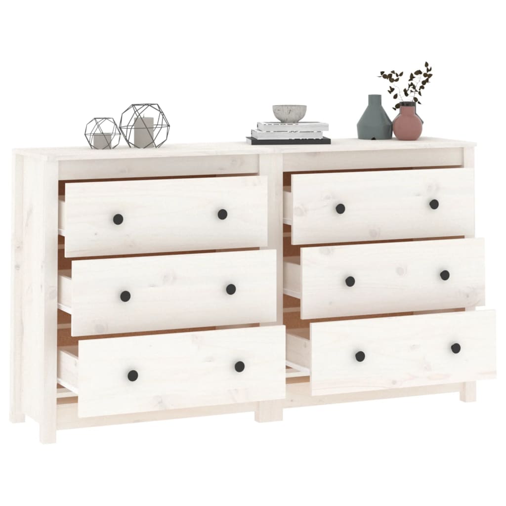 Sideboard 140X35X80 Cm Solid Wood Pine