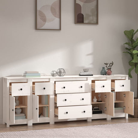 Sideboard 230X35X80 Cm Solid Wood Pine