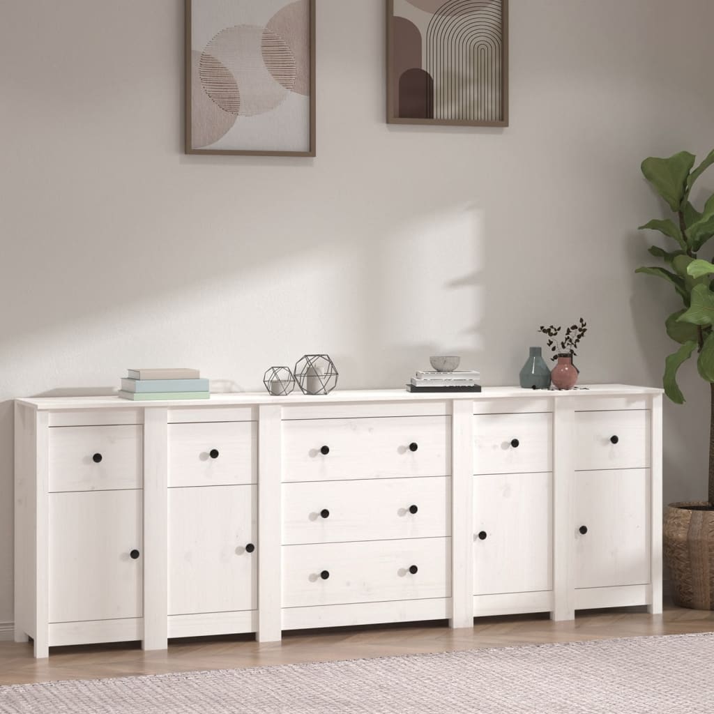 Sideboard 230X35X80 Cm Solid Wood Pine