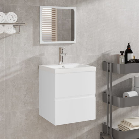 Bathroom Sink Cabinet With Basin And Mirror