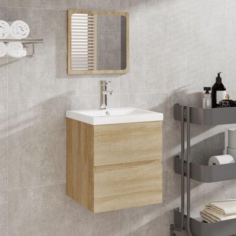 Bathroom Sink Cabinet With Basin And Mirror