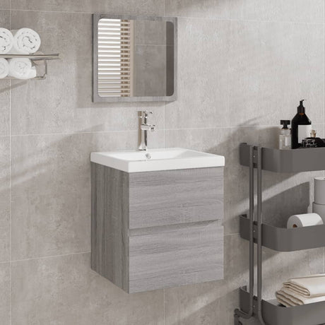Bathroom Sink Cabinet With Basin And Mirror