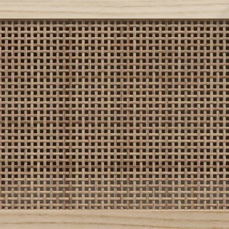 Tv Cabinet 80X30X40 Cm Solid Wood Pine And Natural Rattan