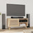 Tv Cabinet 80X30X40 Cm Solid Wood Pine And Natural Rattan
