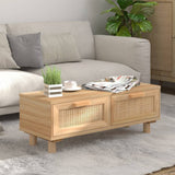 Coffee Table 80X40X30 Cm Engineered Wood&Solid Wood Pine
