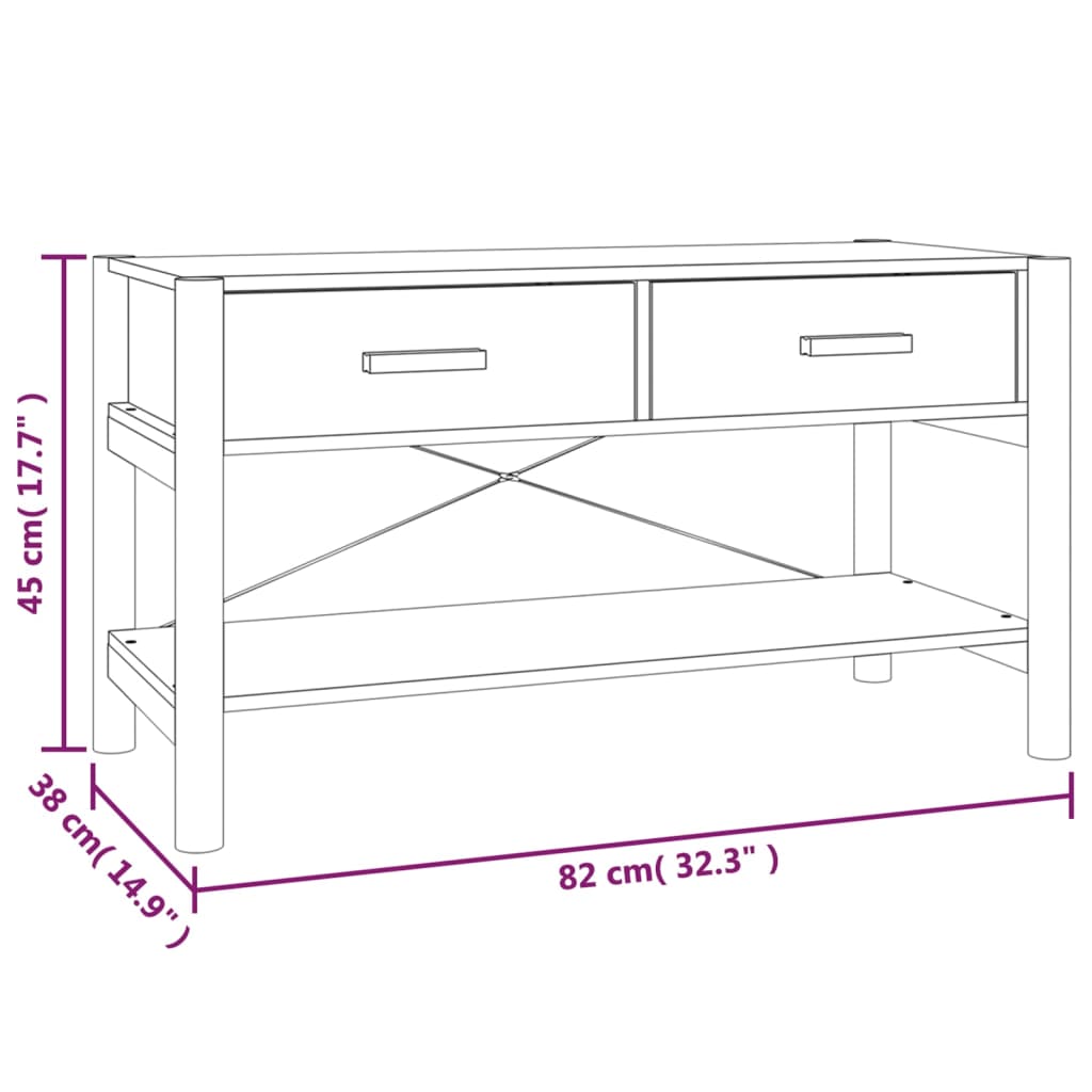 Tv Cabinet 82X38X45 Cm Engineered Wood