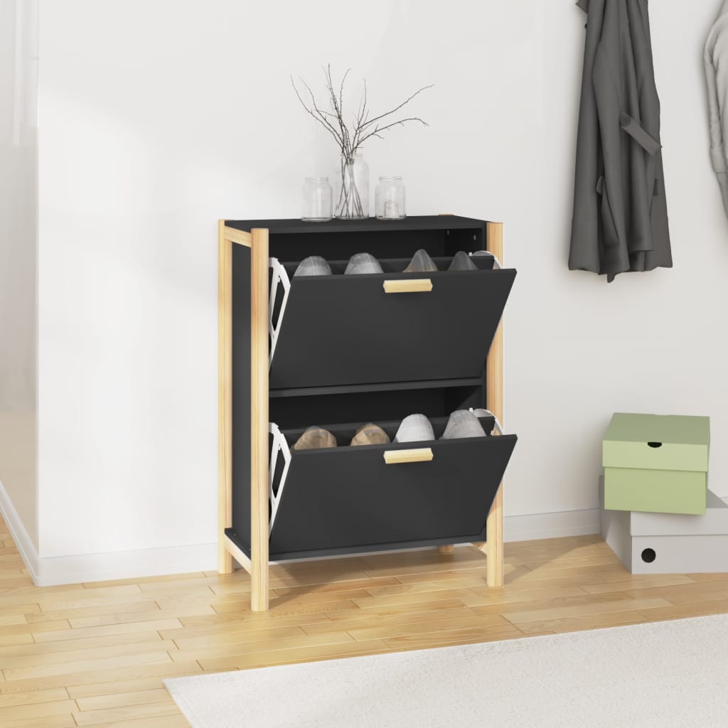 Shoe Cabinet 57.5X33X80 Cm Engineered Wood