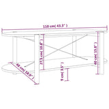 Coffee Table 110X48X40 Cm Engineered Wood
