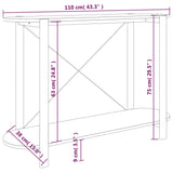 Console Table White 110x38x75 cm Engineered Wood