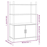 Highboard 80X40X121 Cm Engineered Wood