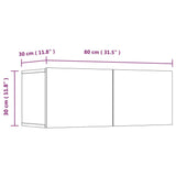 Tv Cabinets 4 Pcs 80X30X30 Cm Engineered Wood