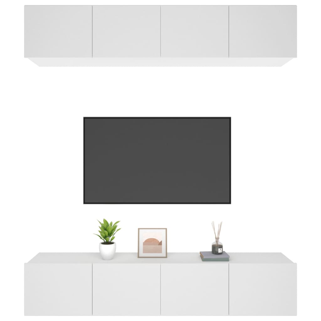 Tv Cabinets 4 Pcs 80X30X30 Cm Engineered Wood