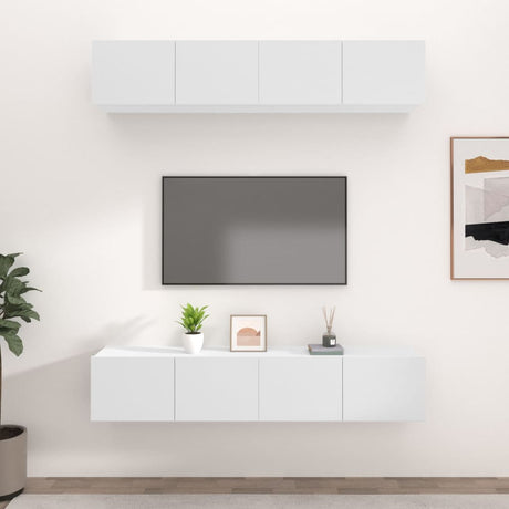 Tv Cabinets 4 Pcs 80X30X30 Cm Engineered Wood