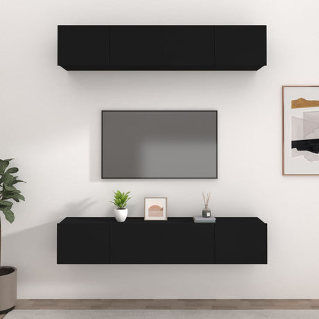 Tv Cabinets 4 Pcs 80X30X30 Cm Engineered Wood