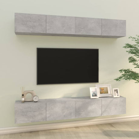 Tv Cabinets 4 Pcs 80X30X30 Cm Engineered Wood