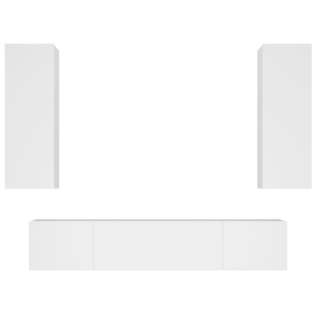 4 Piece Tv Cabinet Set Engineered Wood