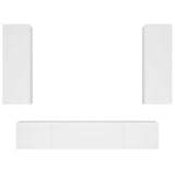 4 Piece Tv Cabinet Set Engineered Wood