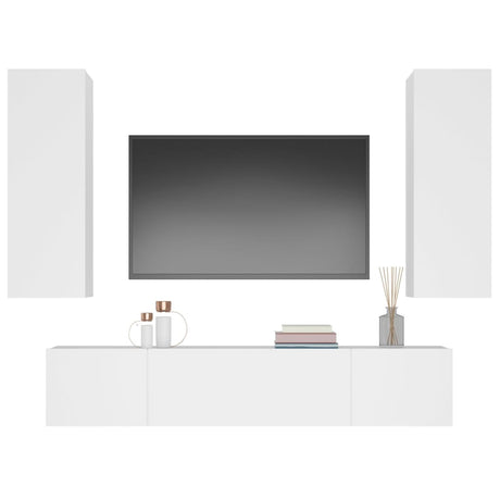 4 Piece Tv Cabinet Set Engineered Wood
