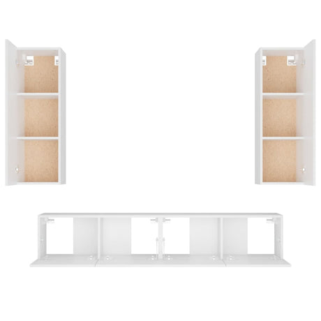 4 Piece Tv Cabinet Set Engineered Wood