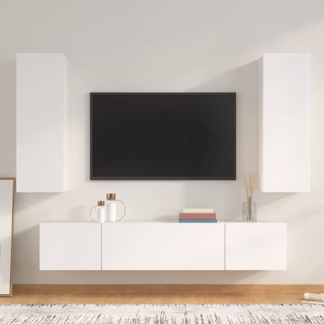 4 Piece Tv Cabinet Set Engineered Wood