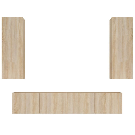 4 Piece Tv Cabinet Set Engineered Wood