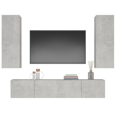 4 Piece Tv Cabinet Set Engineered Wood