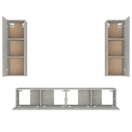 4 Piece Tv Cabinet Set Engineered Wood