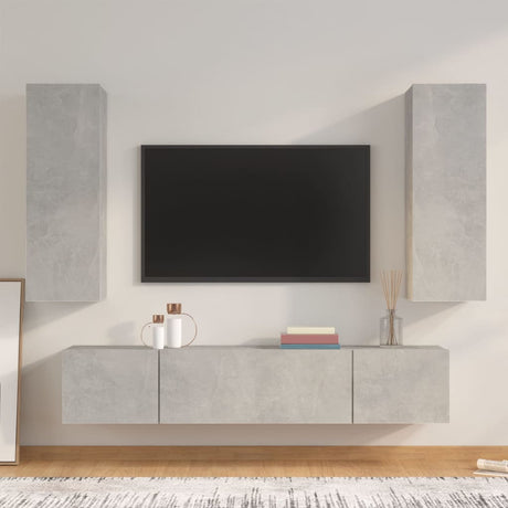 4 Piece Tv Cabinet Set Engineered Wood