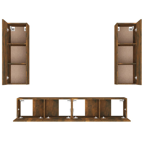 4 Piece Tv Cabinet Set Engineered Wood